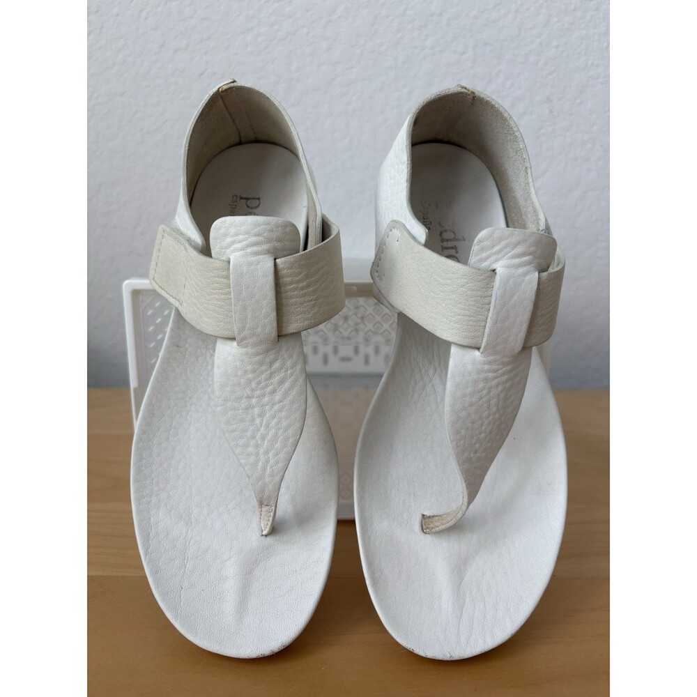 Pedro Garcia Jacqui Leather Thong‎ Sandal White Women’s 6.5/36.5 Minimalist Chic